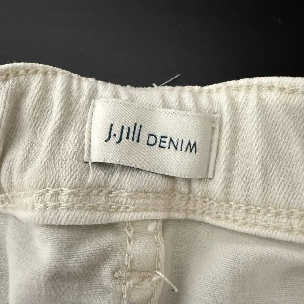 J Jill Denim Authentic Fit Slim Ankle Pants Womens Plus Sz 16 Beige Stretch
